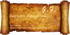 Garlati Fabiána névjegykártya
